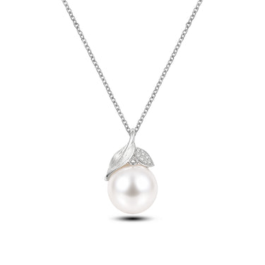 01-033-WG White Freshwater Pearl | Whisperleaf Pendant
