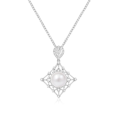 01-041-WG White Freshwater Pearl | Crownlight Pendant