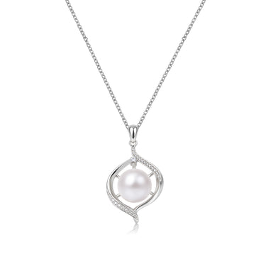 01-052-WG White Freshwater Pearl | Isolde Pendant