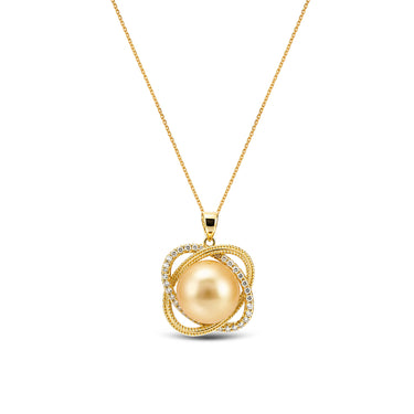 11-12mm Golden South Sea Pearl Aureline Pendant