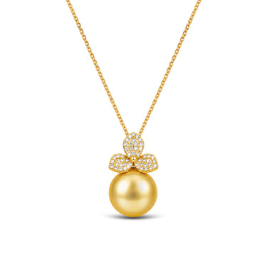 11-12mm Golden South Sea Pearl Florélia Pendant
