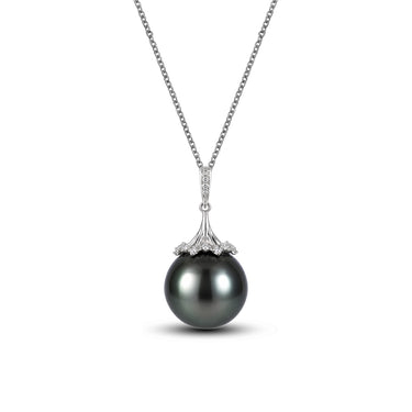 12-13mm dark Tahitian pearl Ébonara pendant