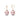12-13mm natural pink freshwater pearl fish hook earrings