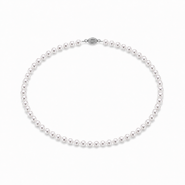 6.5–7.0mm White Japanese Akoya Pearl Necklace