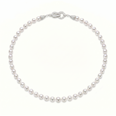 7.5-8mm White Japanese Akoya Pearl Necklace