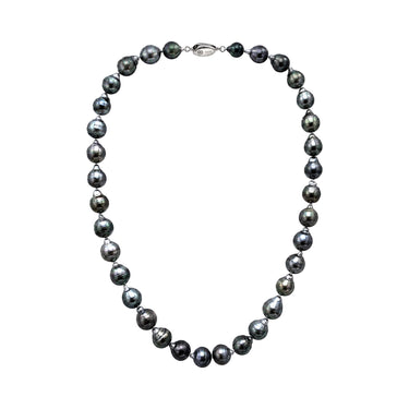 8-10mm dark Tahitian baroque pearl necklace