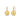 Golden South Sea Pearl & Diamond Helia Fish Hook Earrings in 18K Gold