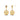 Golden South Sea Pearl Drop Earrings in 18K Yellow Gold