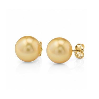 Golden South Sea Pearl Stud Earrings