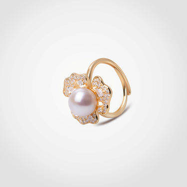 White Freshwater Pearl | Blossom Éclat Ring - DE BLANCAS