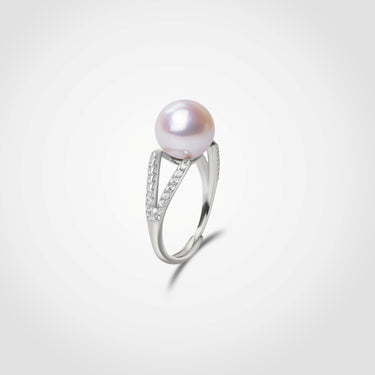 White Freshwater Pearl | Celeste Arc Ring