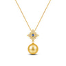 01-029-YG Golden South Sea Pearl & Diamond Altaira Pendant