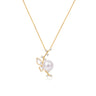 01-040-YG White Freshwater Pearl | Fleur d’Hiver Pendant