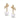 10-11mm White Freshwater Pearl Lazora Drop Earrings