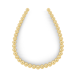 10-12mm Golden South Sea Pearl Necklace
