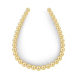 12.0-14.0mm Golden South Sea Pearl Necklace