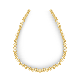 8-10mm Golden South Sea Pearl Necklace