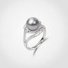 Titanium Gray Tahitian Pearl & Diamond Celarelle Ring - DE BLANCAS