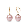 12-13mm natural pink freshwater pearl fish hook earrings