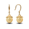 12mm Golden South Sea Pearl Solaria Earrings