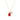 6-7mm silver Akoya pearl and red gourd pendant