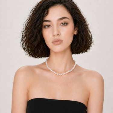 6.0-7.0mm 16-inch white freshwater pearl necklace