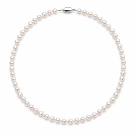 7-8mm White Freshwater Pearl Necklace