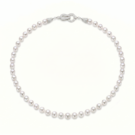 7.5-8mm White Japanese Akoya Pearl Necklace