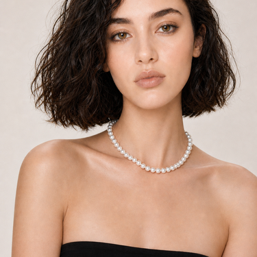 8.5-9mm 16-inch white Japanese Akoya pearl necklace