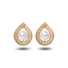 9-10mm white freshwater pearl Veléa earrings