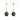 Black Tahitian Circled Pearl Elira Dangle Earrings 