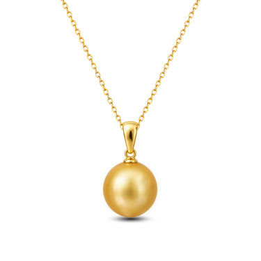 Golden South Sea Pearl Classic Pendant in 18K Yellow Gold
