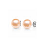 Peach Freshwater Pearl Stud Earrings with white gold backing