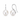 Sterling silver 10mm white freshwater pearl curved hook earrings