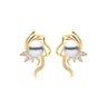 White Freshwater Pearl Seraphine Stud Earrings