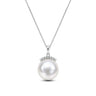 White South Sea Pearl & Diamond Arcera Pendant in 18K White Gold