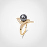 Black Tahitian Pearl & Diamond Zenthia Ring