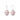 pink freshwater pearl earrings with 18K white gold hook