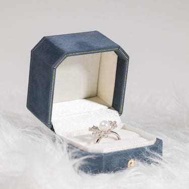 Freshwater Pearl & Diamond Glacielle Ring - De Blancas