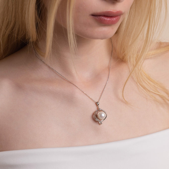 White Freshwater Pearl | Isolde Pendant - De Blancas